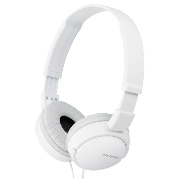Auricular Sony MDR-ZX110 blanco, con cable, diseño plegable y sonido potente