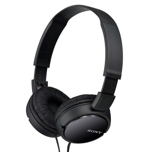 Auricular Sony MDR-ZX110 negro, con cable, diseño plegable y sonido potente