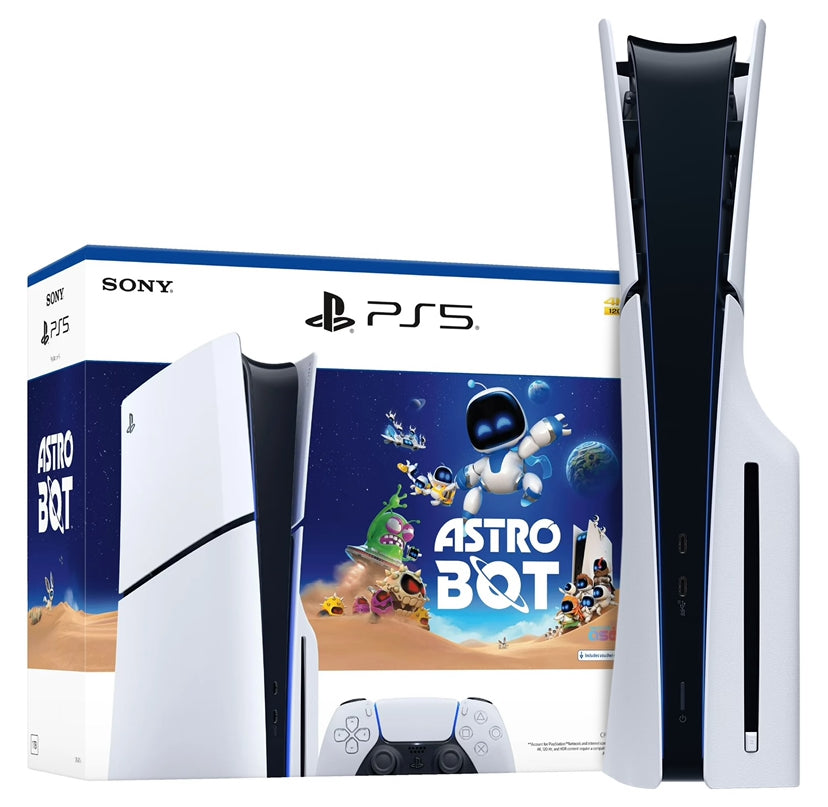 Consola PS5 Slim con lector 1TB + Astro Bot incluida, vista frontal