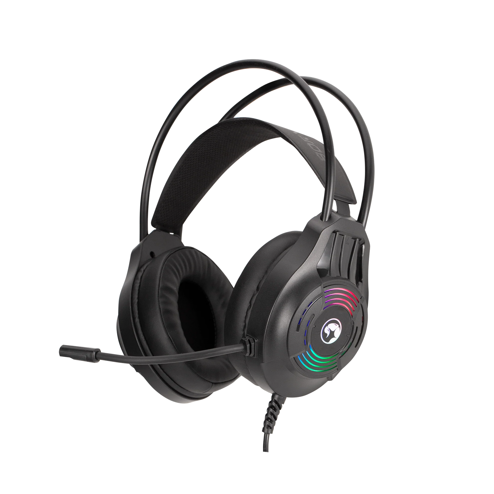 Auricular gamer MARVO H8326 Akari30 con retroiluminación RGB y micrófono omnidireccional