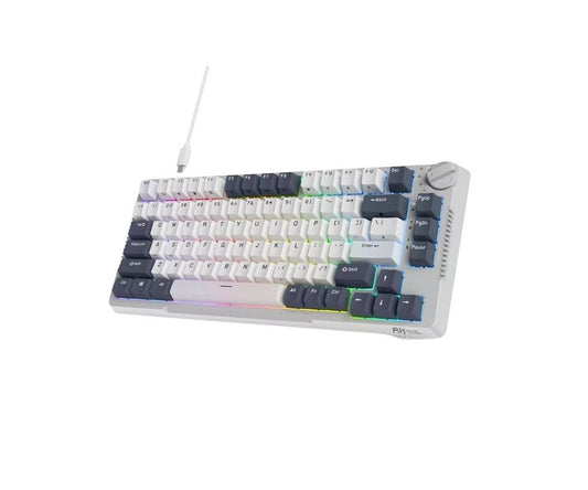 Teclado mecánico gamer RK Royal Kludge H81 75% con retroiluminación RGB y conexión Bluetooth